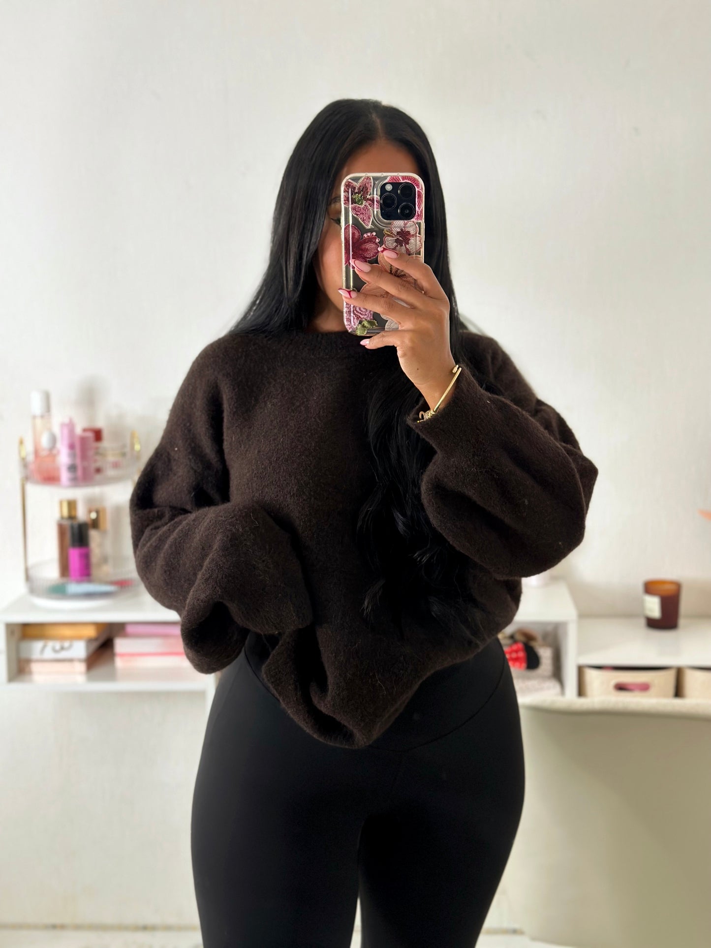 Pull en laine doux choco