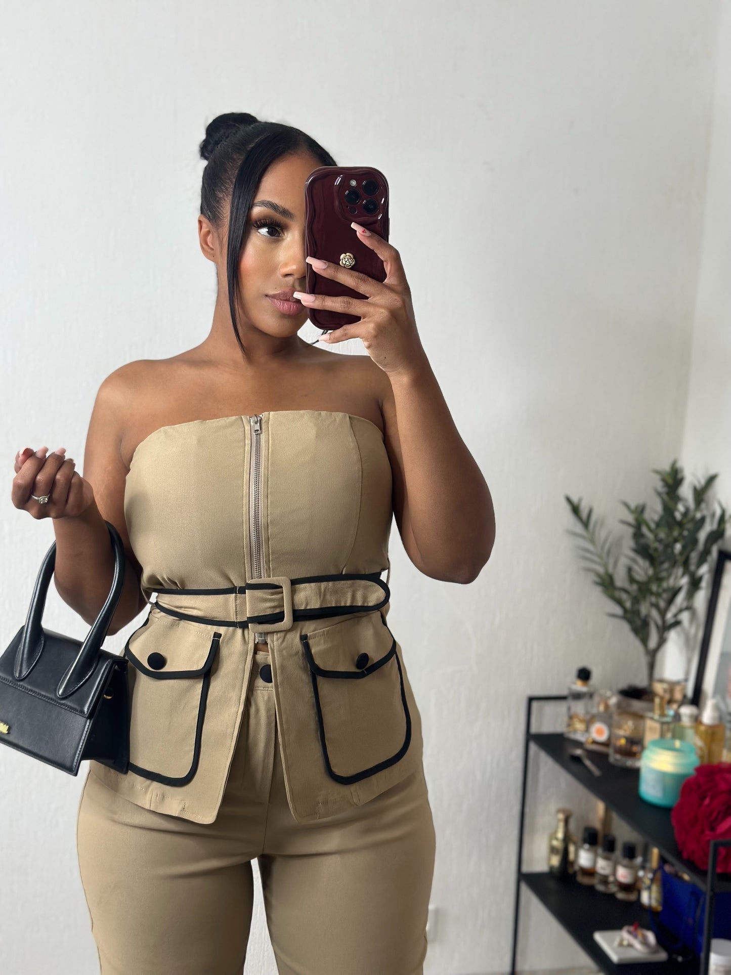 Ensemble stretch VERA taupe