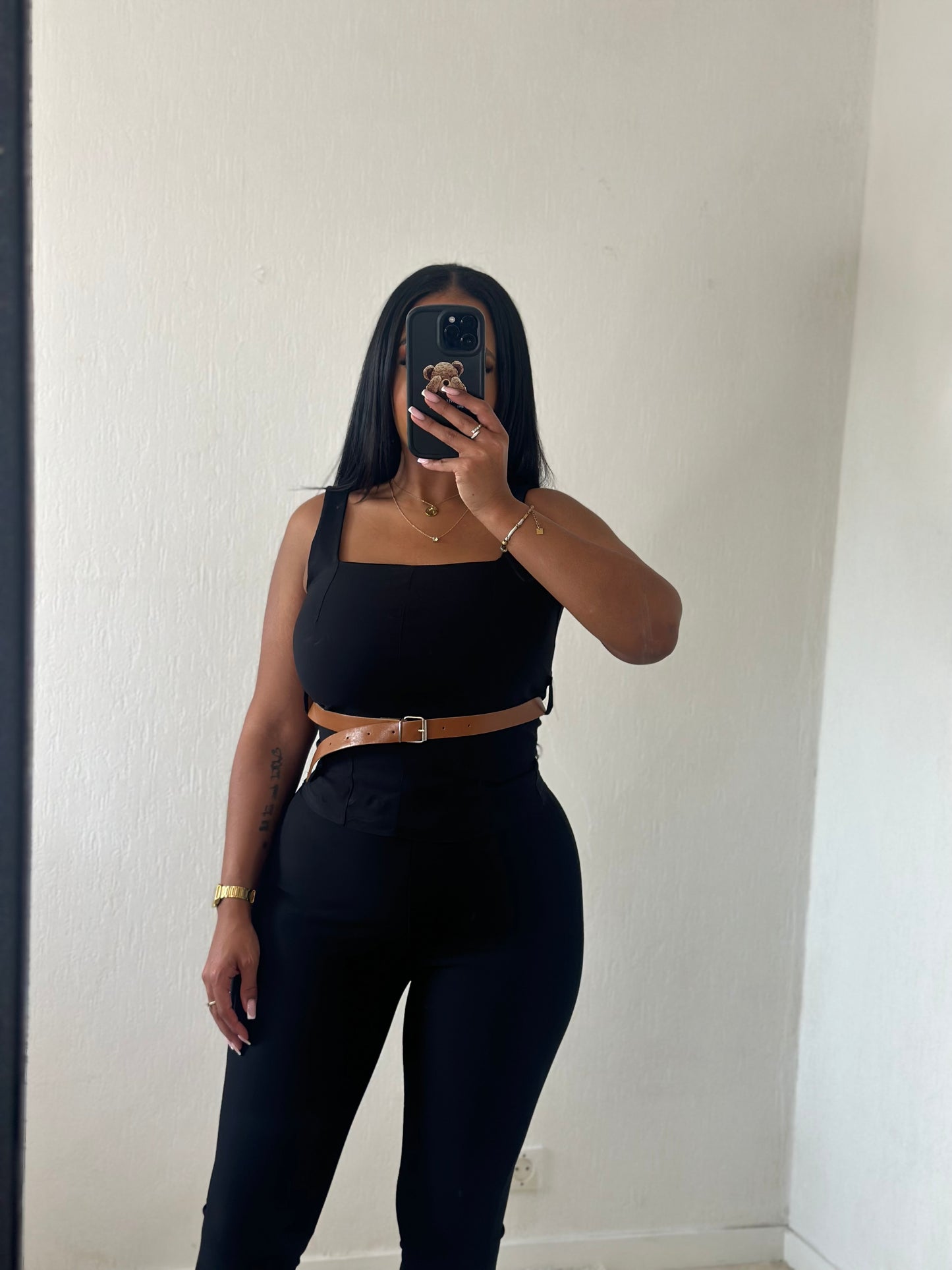Top CATHERINE stretch a ceinture