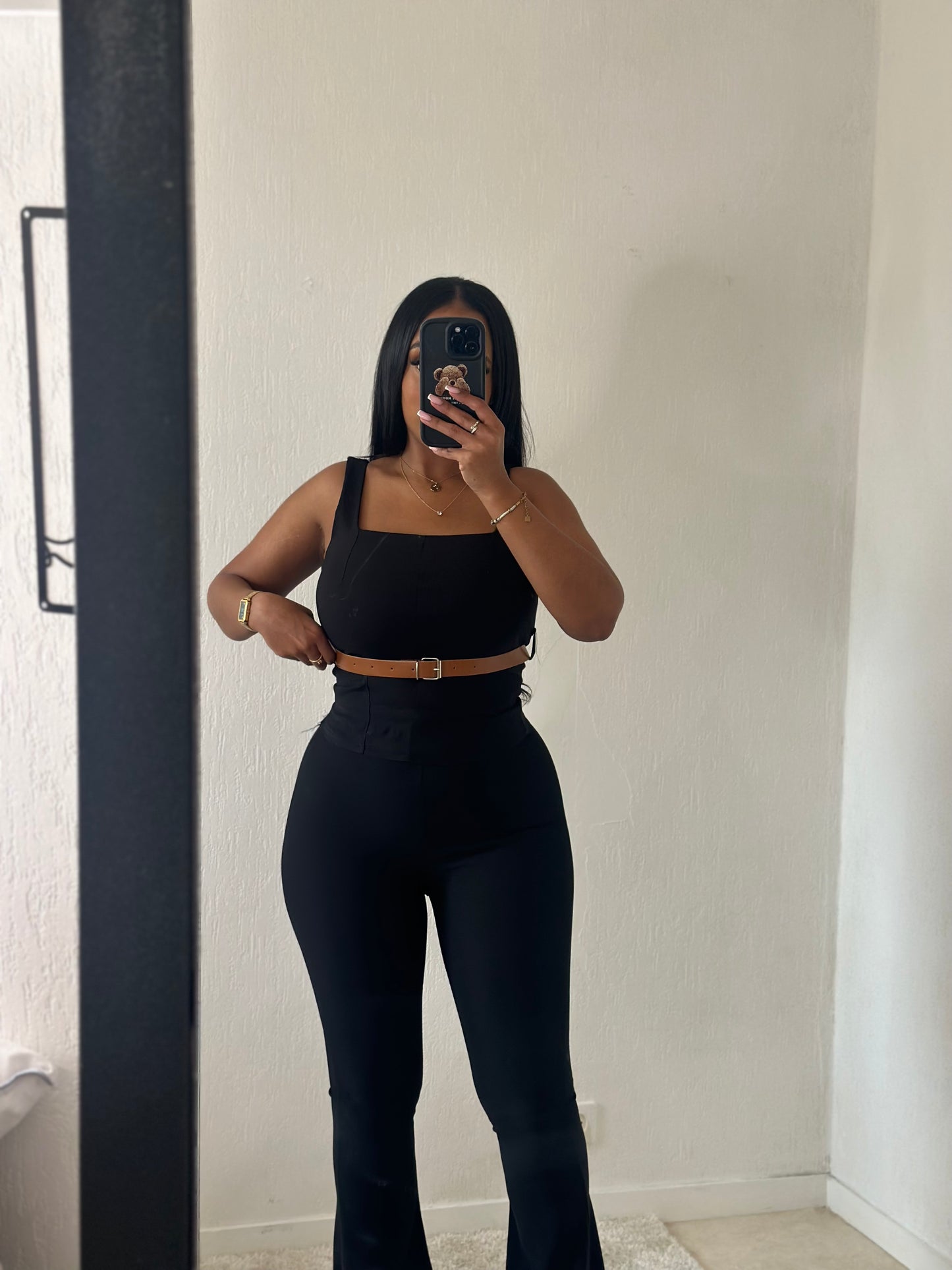 Top CATHERINE stretch a ceinture