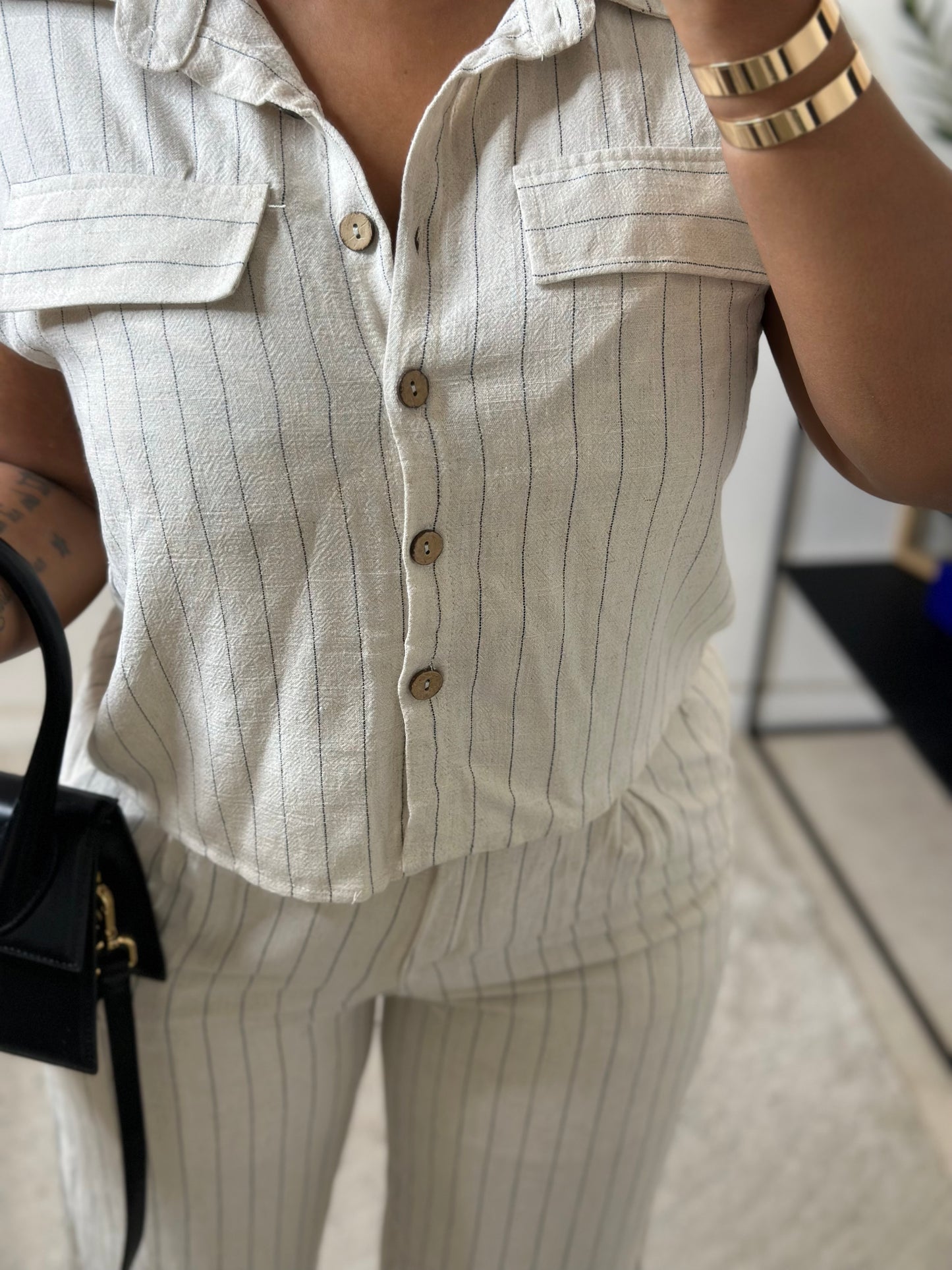 Ensemble façon Lin SANDRINA beige