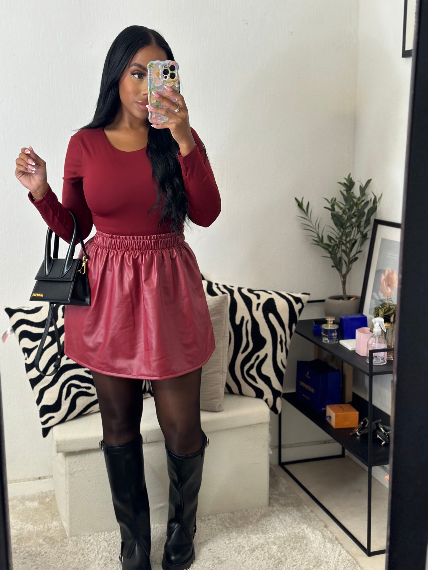 Body collant bordeau