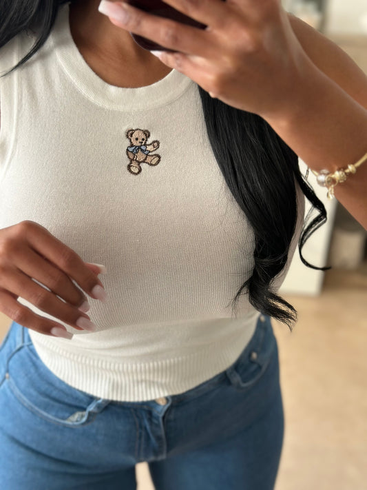 Top nounours blanc