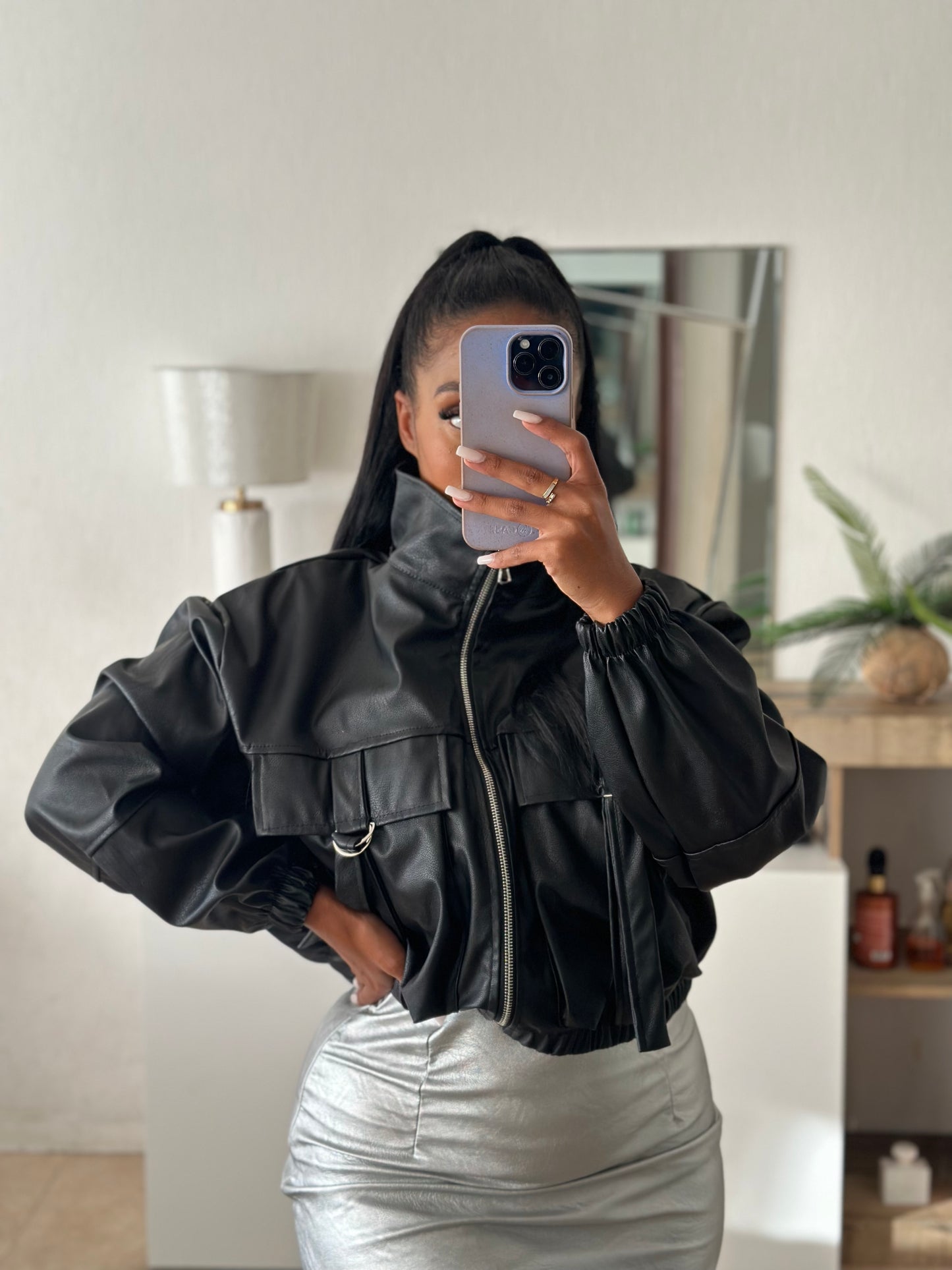 Bombers simili cuir MEG