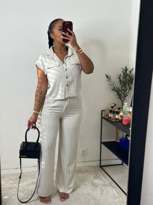 Ensemble façon Lin SANDRINA beige