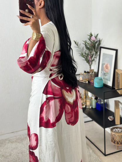Robe INES rouge bordeau