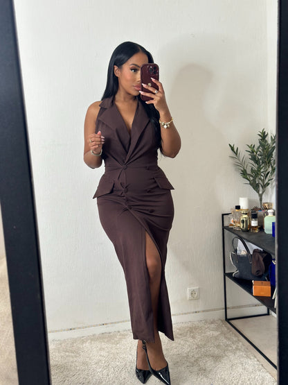 Robe YENOLA marron