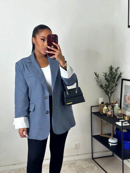 Veste tailleur VASSILIA bleu