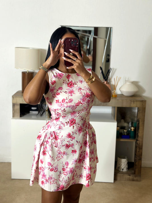Robe cintrée SANDRA rose