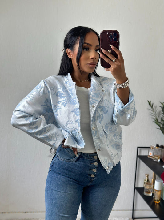 Veste ANNA irisé bleu