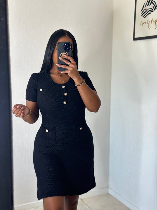 Robe MILENA évasé noir