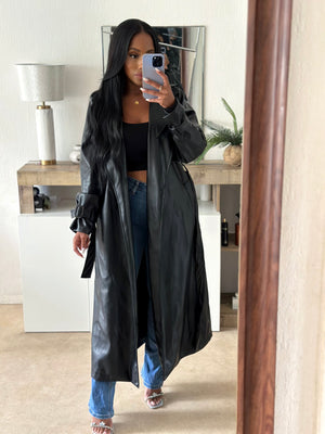 Trench ORNOIR en simili cuir