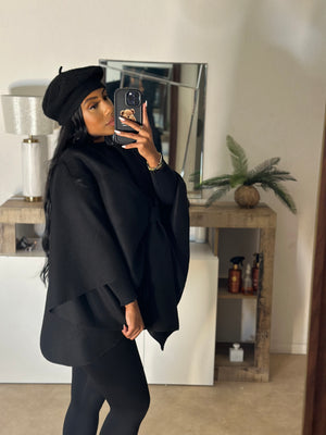 Manteau cape MATHILDE noir
