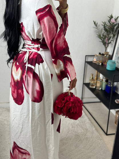 Robe INES rouge bordeau