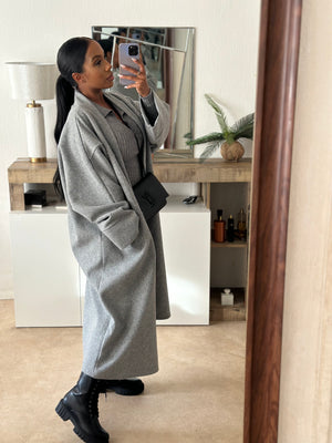 Grand manteau oversize GEORGIENE gris