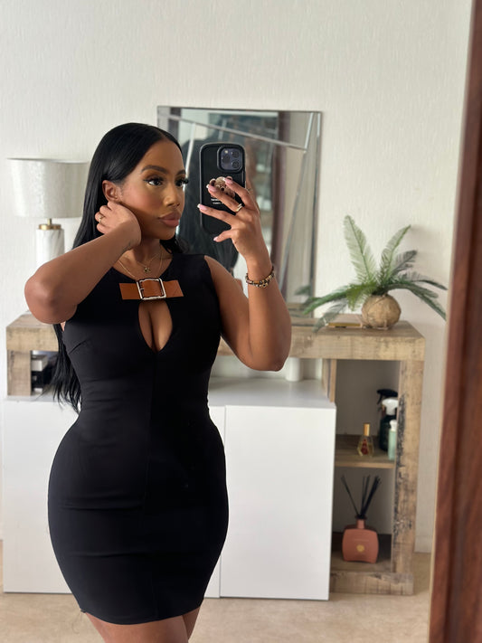 Robe SARINE noir extensible