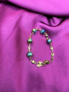 Bracelet perles AURORE bleu