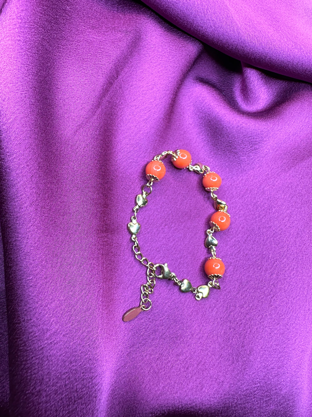Bracelet perles AURORE orange